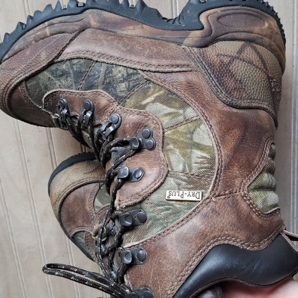 Cabela’s Thinsulate Ultra Heavy Duty Hunting Camo Leather High Top Boots - Picture 3 of 12